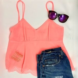 Pink chiffon blouse